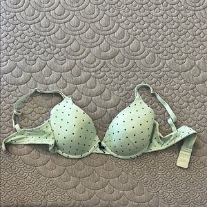 Mint Polka Dot Underwire Bra